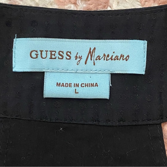 2000s Guess by Marciano Black Vest Waistcoat Corset Top Sz L - Picture 5 of 8